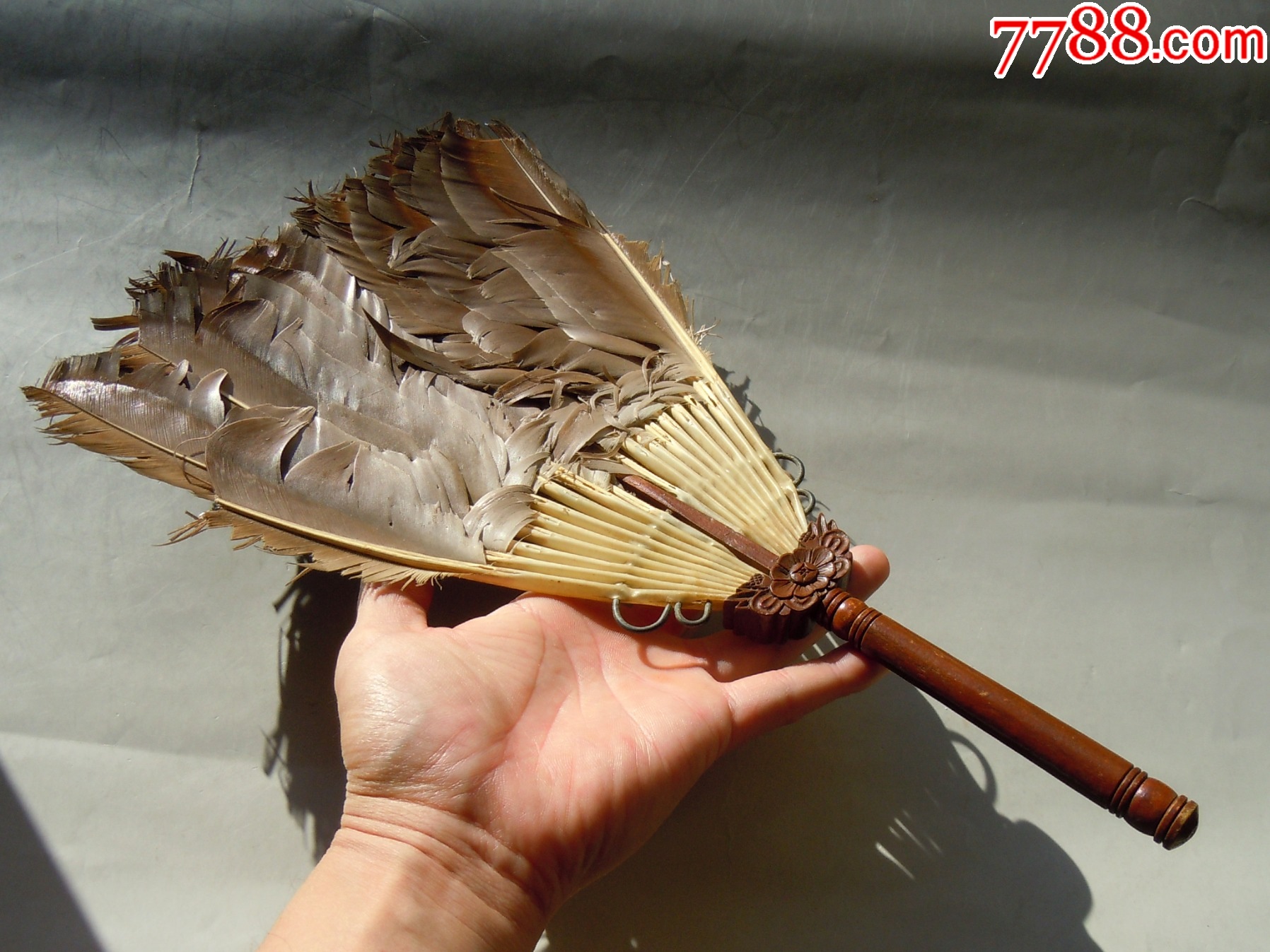 清代鹅毛扇！