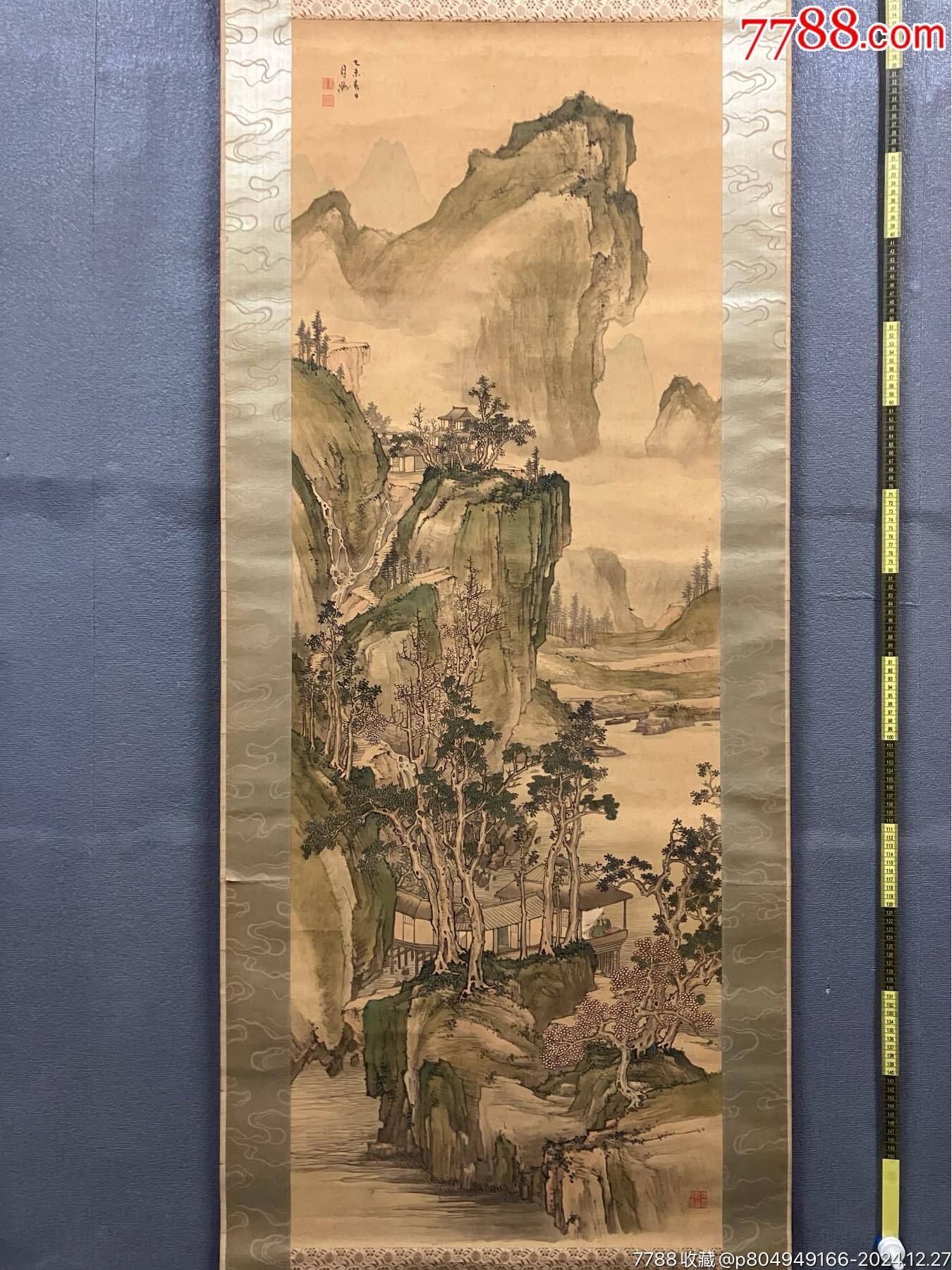 中国 堆朱 漆 筆 古美術 童子 山水図 書道 中国美術