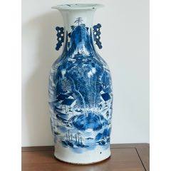 中国 中華民国 花瓶 青花 1300元中國青花花瓶高25公分