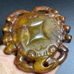 手工雕刻八方來財螃蟹擺件(se104621387)_新匯創(chuàng)億商行