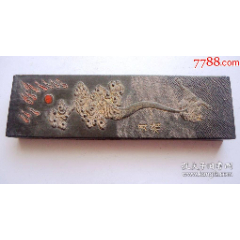 老墨，月精，赏清珍贵，徽州屯镇老胡开文造清，光绪六年制14*4