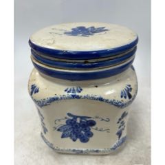 清代中期豆青釉青花高加白“刘海撒金钱”大花瓶-青花瓷-7788红宝书