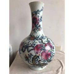 清代中期霁蓝釉粉彩描金赏瓶-其他文房用具-7788旧书网