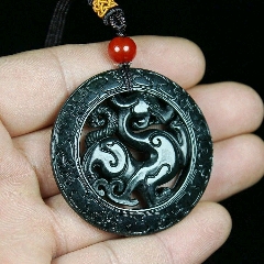 藍田墨玉龍紋吊墜(se104818961)_新匯創(chuàng)億商行