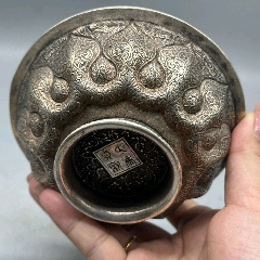 仿唐貞觀銀器手工擺件鎏金瑞獸銀碗鴻雁鴛鴦(se104819083)_新匯創(chuàng)億商行