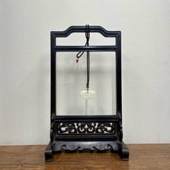 老黄花梨家具古董老木器清代海黄插屏风多宝阁博古架明清老家具
