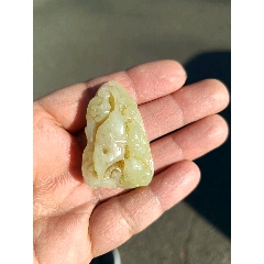 析木河磨玉手串透闪石玉皮肉老型珠手串河磨玉手串玉石手串17mm