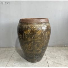 清代全品大画缸，画工精美的八骏图_水族用品_图片分类_回收价值_7788