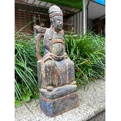清代木雕文昌帝君一尊-￥2,200 元_木佛像/人像_7788網(wǎng)