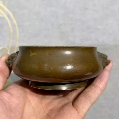 古玩舊藏文房獅耳香爐_雷雷的店