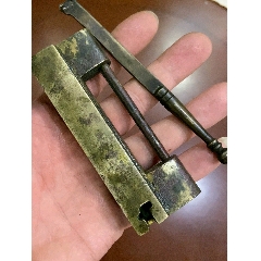 古玩舊藏明式老銅鎖_雷雷的店