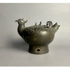 日本昭和龙凤铜火钵香炉-铜炉-7788红宝书