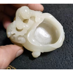 古玩旧藏和田玉笔洗-笔洗-7788红宝书