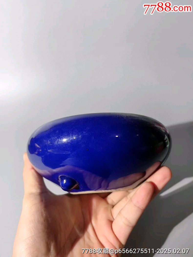 古玩舊藏光緒寶石藍釉三足爐_價格1600元_第3張_7788收藏__收藏熱線