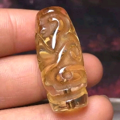 藏區(qū)回流老料水晶藏文天珠_雷雷的店