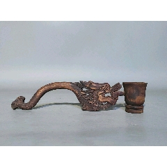 清代木雕手持行爐_雷雷的店
