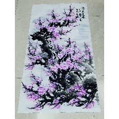一级美术师蒋洪建四尺梅花双雀图(37036)-花鸟国画原作-7788旧书网