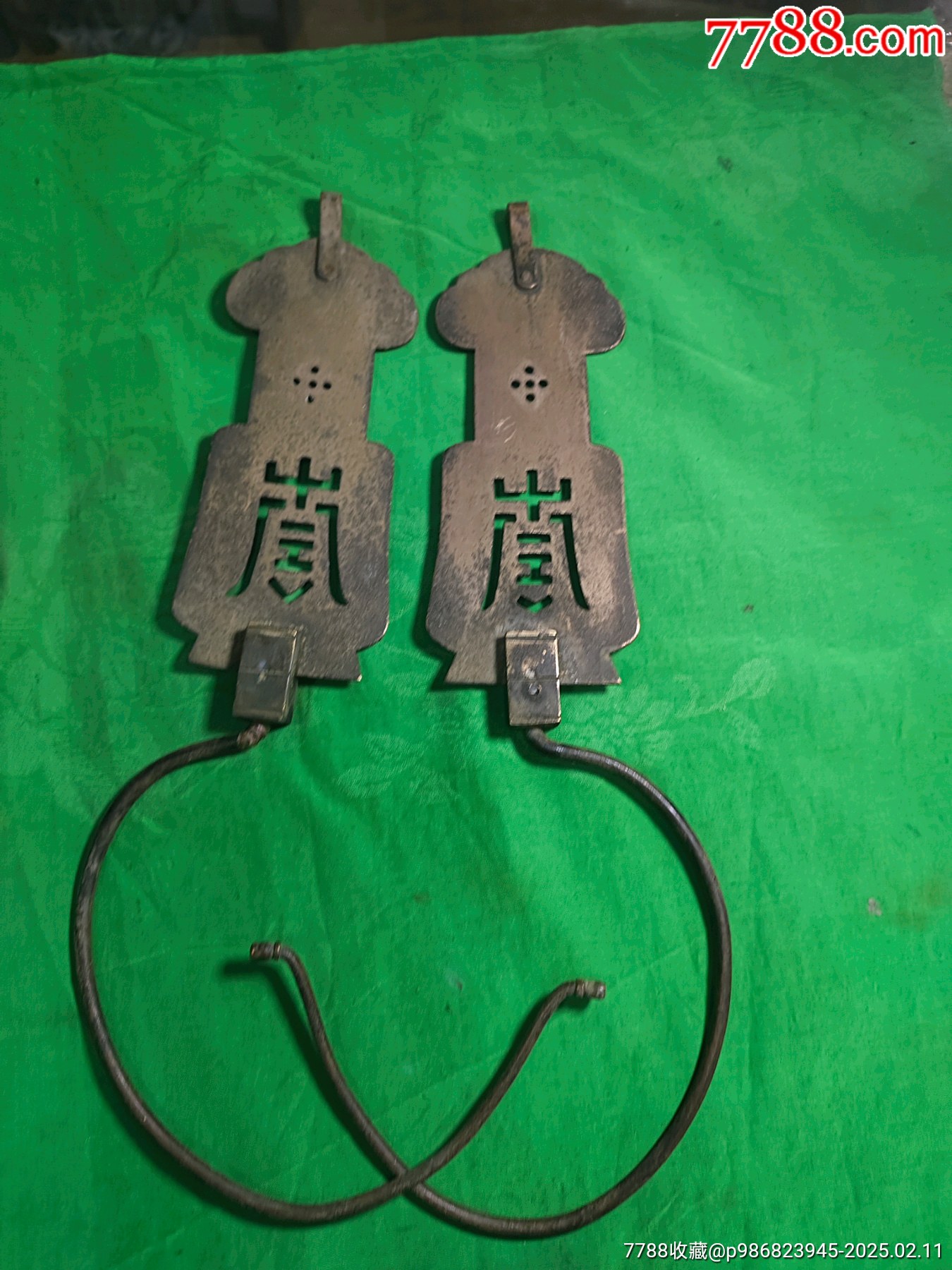 明式大号白铜帐勾一对-价格:298元-se105107241-铜杂件-零售-7788收藏__收藏热线