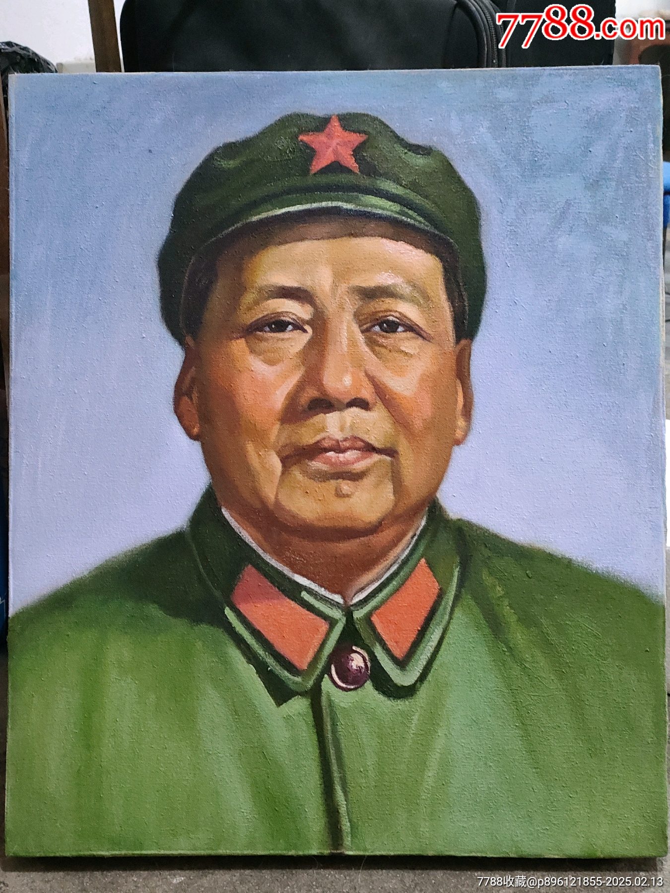 毛主席油畫原畫，非印刷，_價格1000元【聚鑫院】_第1張_7788收藏__收藏?zé)峋€