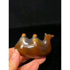 琉璃内画鼻烟壶：-鼻烟壶-7788红宝书