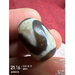 藏传爆老百年HY老天珠_天珠_天水如冰色【7788红宝书】