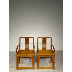 清代榆木太师椅老椅子老家具古典家具-木椅/凳-7788红宝书