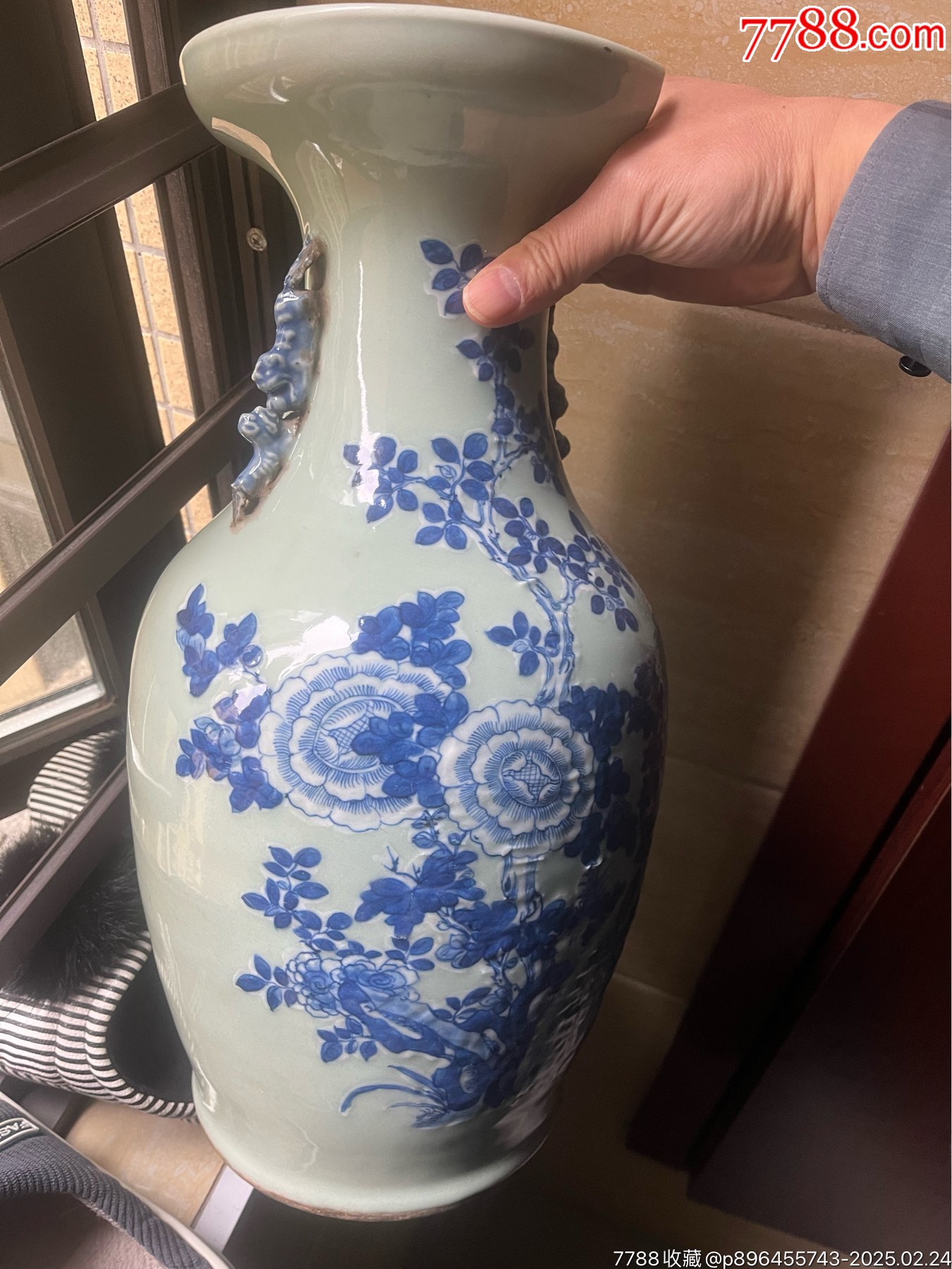 清中期豆青高白釉青花牡丹菊花兰花150件_青瓷/秘色瓷_图片鉴赏_