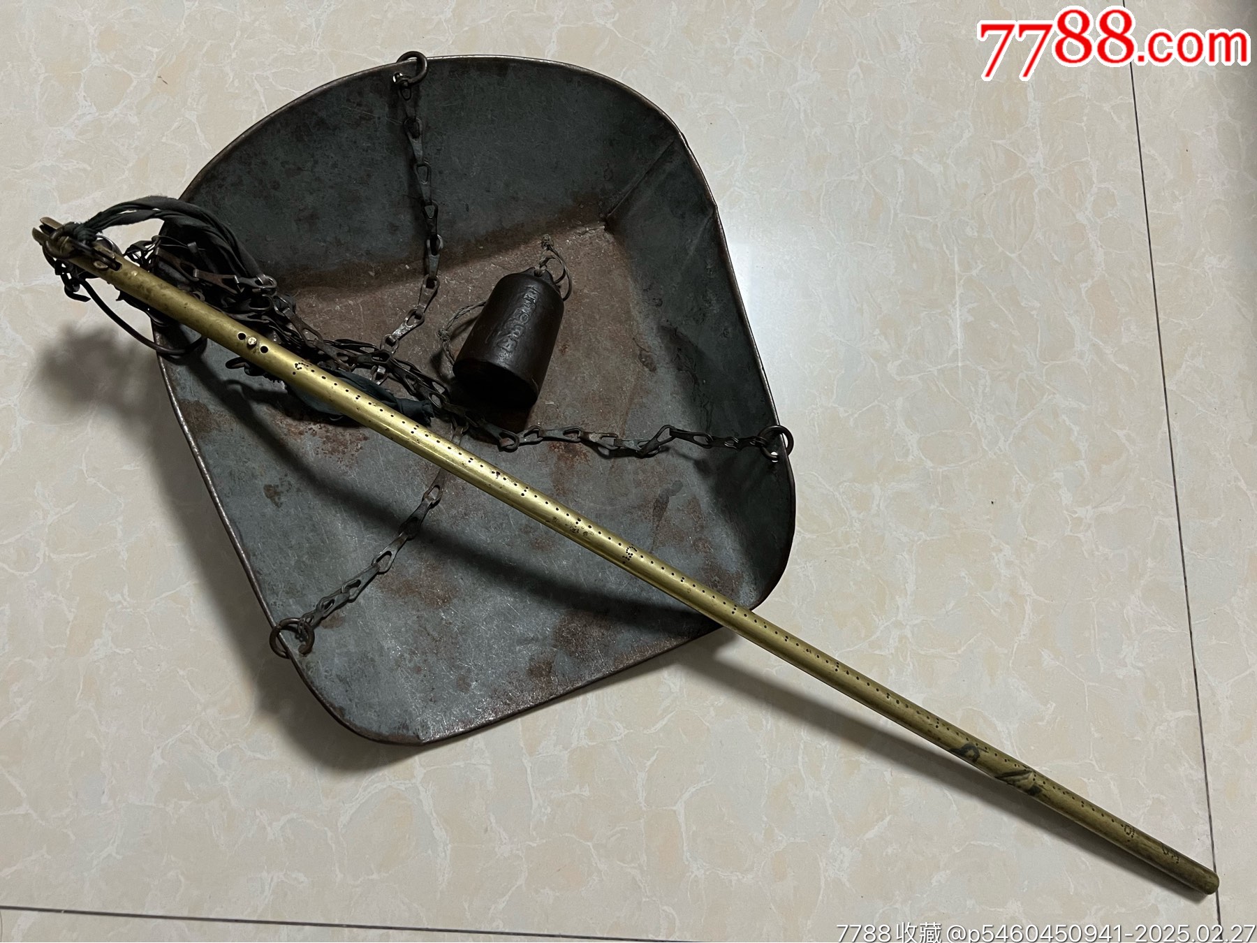 早期六七十年代怀旧古董民俗老物件老式秤铜杆老杆秤老秤砣老式手杆秤70年代老铜秤_杆秤_人民古物社【7788收藏__收藏热线】