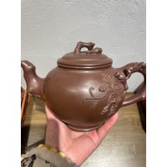 江蘇宜興精工大品超大福利代友出原礦大品紫砂壺松鼠葡萄重器超大品福利