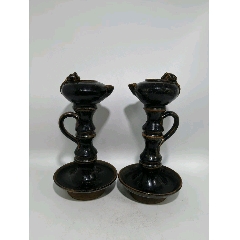 古玩舊藏黑釉老鼠油燈_雷雷的店