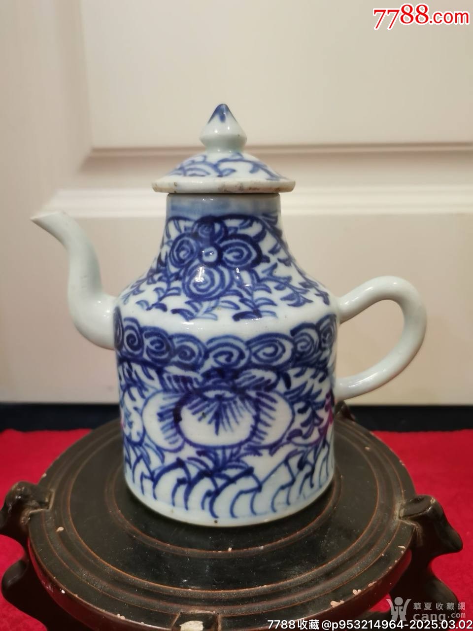 清代缠枝莲全品青花执壶-青花瓷-7788天珠