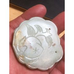 天然翡翠A貨雙面精工鎖佩