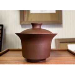 宜興原礦底槽清不燙手大福利泡茶利器紫砂馬蹄蓋碗160cc