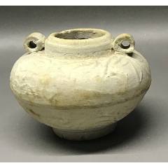 元代：龍泉窯青釉印花雙系罐（已鑒定）(se105457670)_優(yōu)品好店