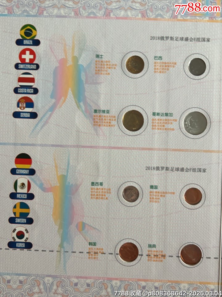 2018俄羅斯足球盛會32上參賽國家錢幣紀(jì)念冊，品相如圖_價(jià)格30元_第4張_7788收藏__收藏?zé)峋€