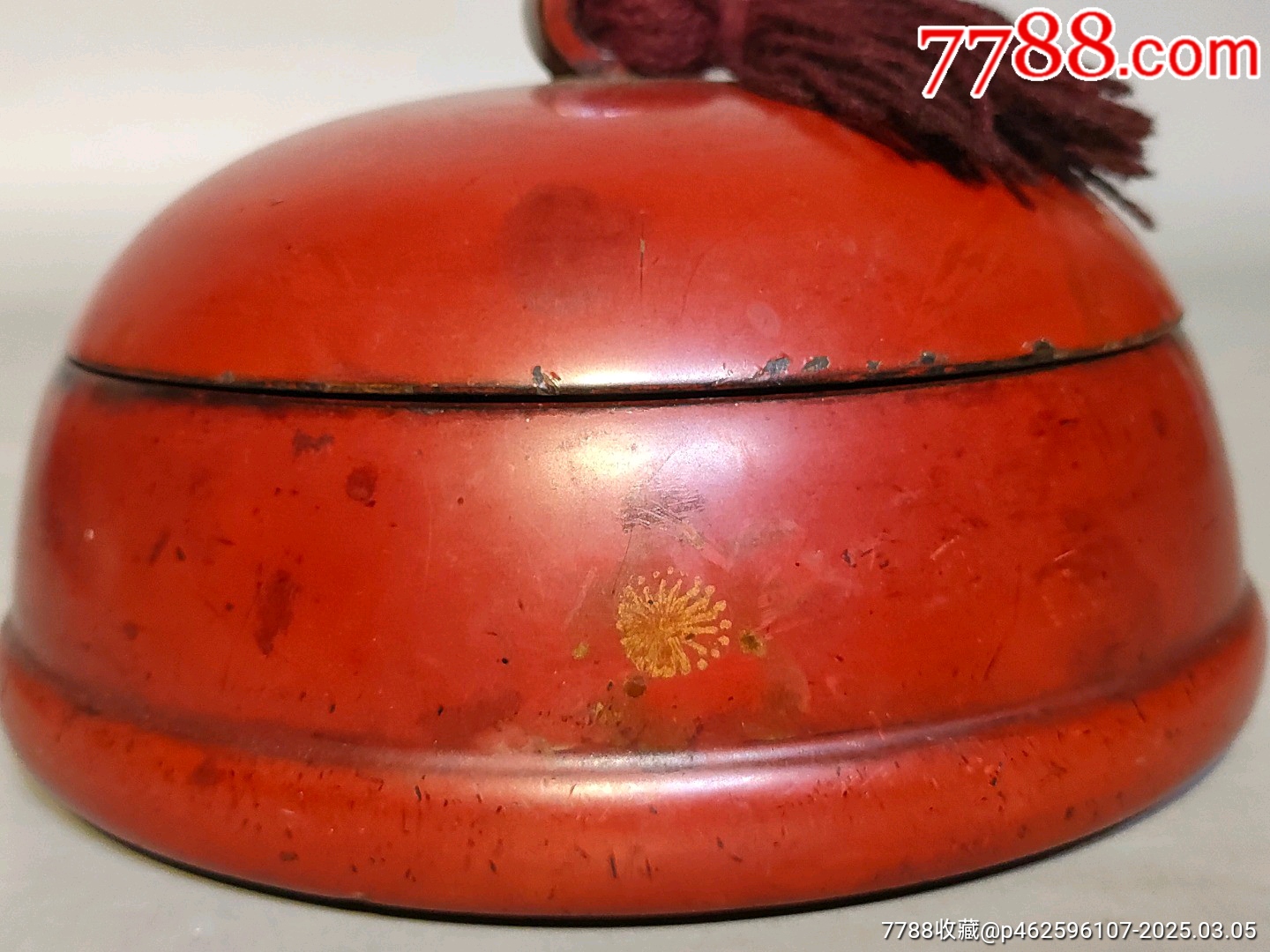 古玩舊藏木胎朱紅漆器朝珠盒_價格4000元【雷雷的店】_第4張_7788收藏__收藏?zé)峋€