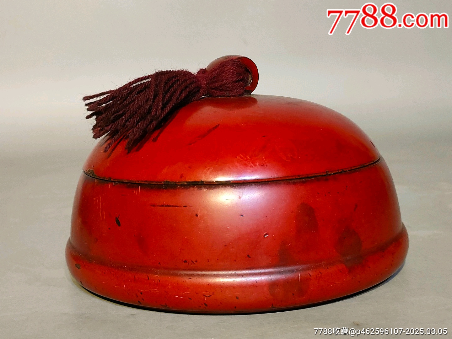 古玩舊藏木胎朱紅漆器朝珠盒_價格4000元【雷雷的店】_第8張_7788收藏__收藏?zé)峋€