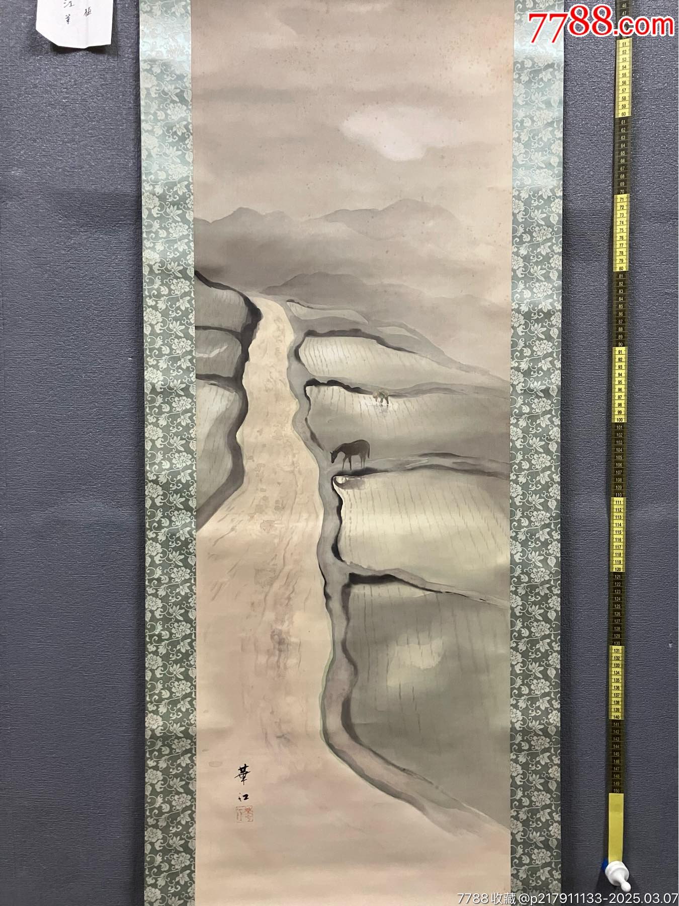 仇英 春江垂釣図 中堂掛け軸　中国山水画　宣紙　書画工芸 仇英 春江垂釣図 中堂掛け軸 中国山水画 宣紙 書画工芸 【公式通販】
