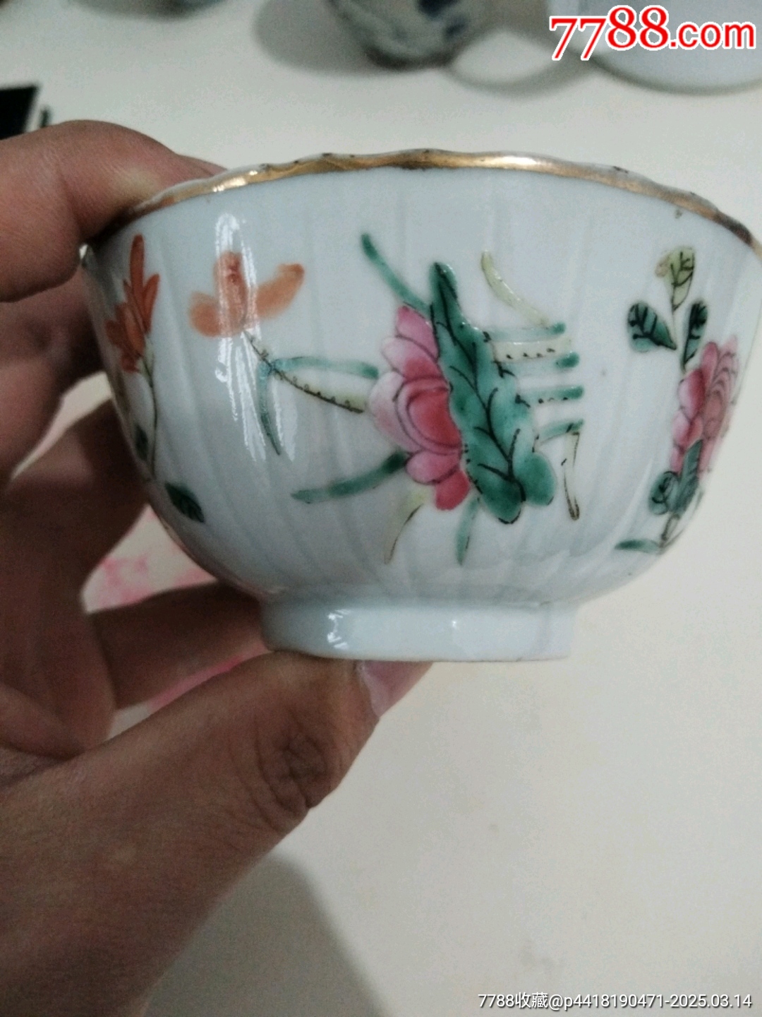 同治本朝粉彩國色天香瓜棱碗_價格1960元_第8張_7788商城__七七八八商品交易平臺(7788.com)