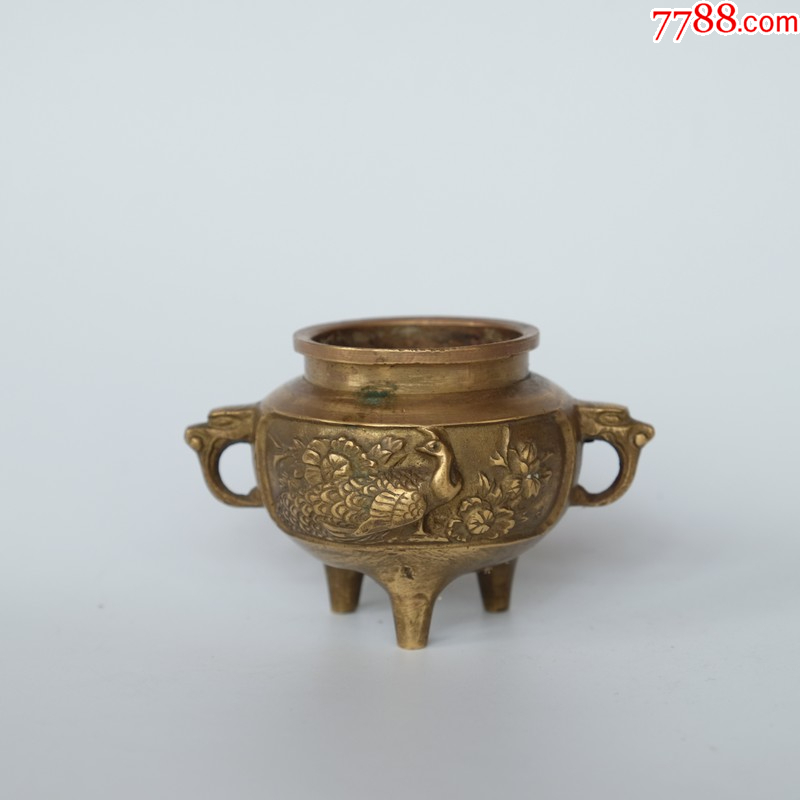 江戸期 蓮形 古銅製薫香炉 金工細工浮彫『円渦文』寺院香炉 ★時代物★ 江戸期 蓮形 古銅製薫香炉 金工細工浮彫『渦文』寺院香炉 ☆