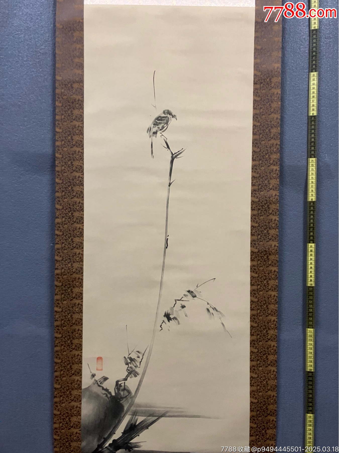 宫本武藏，名品印刷复制《枯木鸣鵙图》国画书法古玩字画装饰挂画