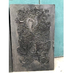 古玩舊藏木雕門神印板一對_雷雷的店