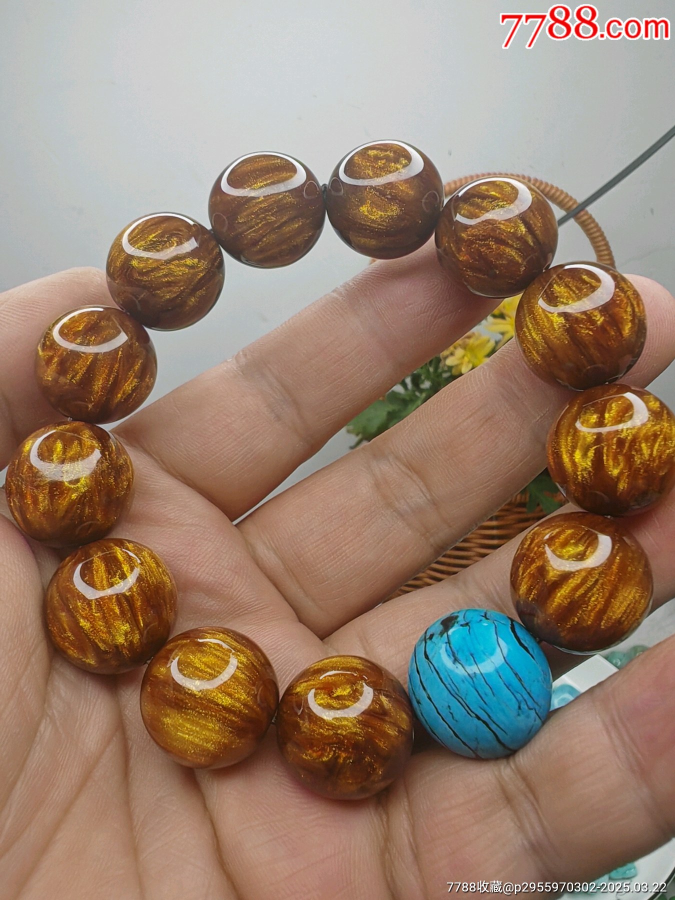 金絲海柳+綠松石手鏈_價(jià)格40元【英念文玩】_第6張_7788收藏__收藏?zé)峋€