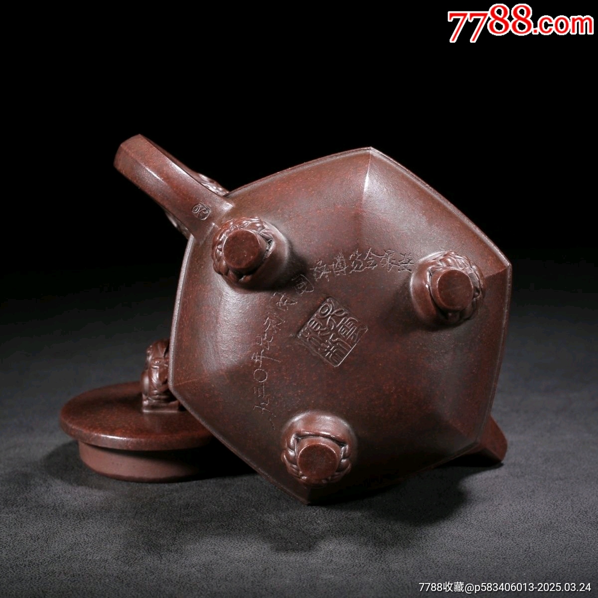 早期珍藏吳云根六方原礦龍血砂三足紫砂壺！_價格600元【新匯創(chuàng)億商行】_第4張_7788收藏__收藏?zé)峋€