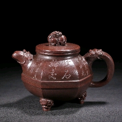 早期珍藏吳云根六方原礦龍血砂三足紫砂壺！(se105794650)_新匯創(chuàng)億商行