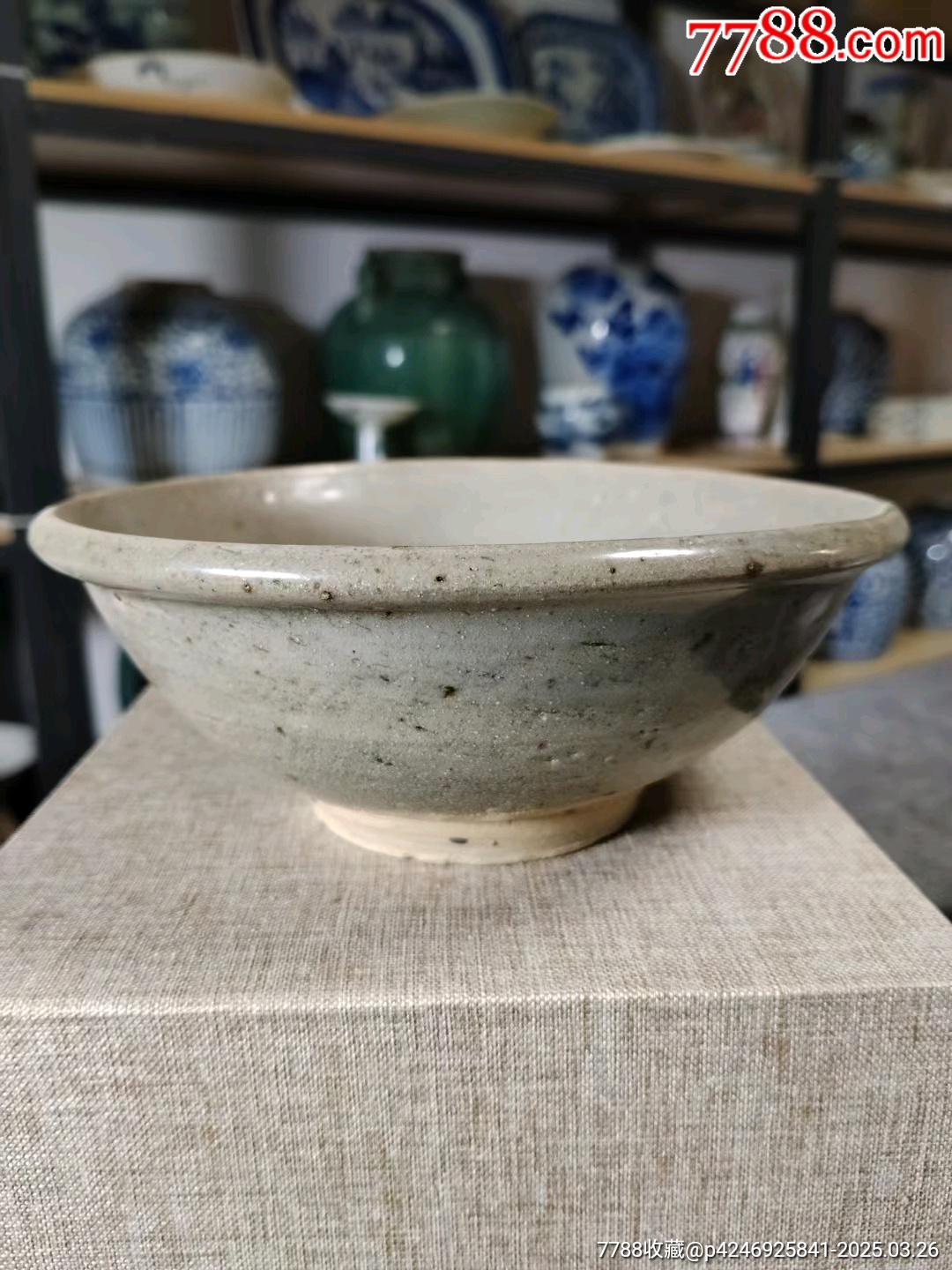 （全品）明代早期龍泉窯影青碗品相：全品尺寸：高6cm直徑15.5cm_價格598元_第1張_7788收藏__收藏?zé)峋€