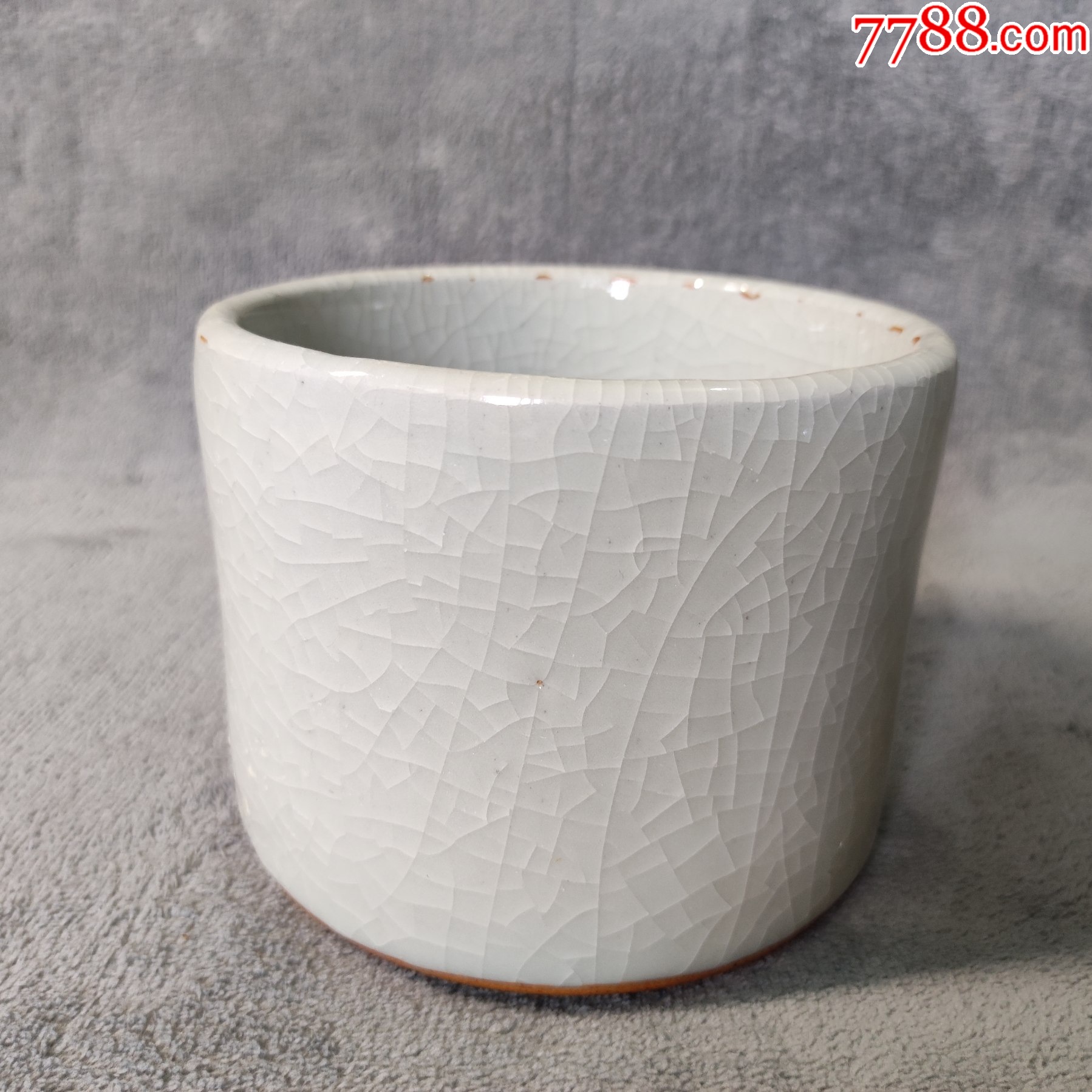 378#藏瓷明或清早期冰裂釉開片三足筆筒口徑13.2cm高11cm955克_價(jià)格5678元【呈祥書畫苑】_第2張_7788收藏__收藏?zé)峋€