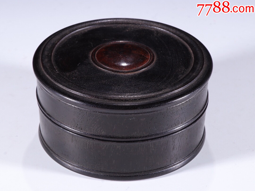 379#藏品晚清小葉紫檀木蓋盒口徑10.5cm內(nèi)徑8.2cm高5.4cm_價格3456元【呈祥書畫苑】_第2張_7788收藏__收藏?zé)峋€