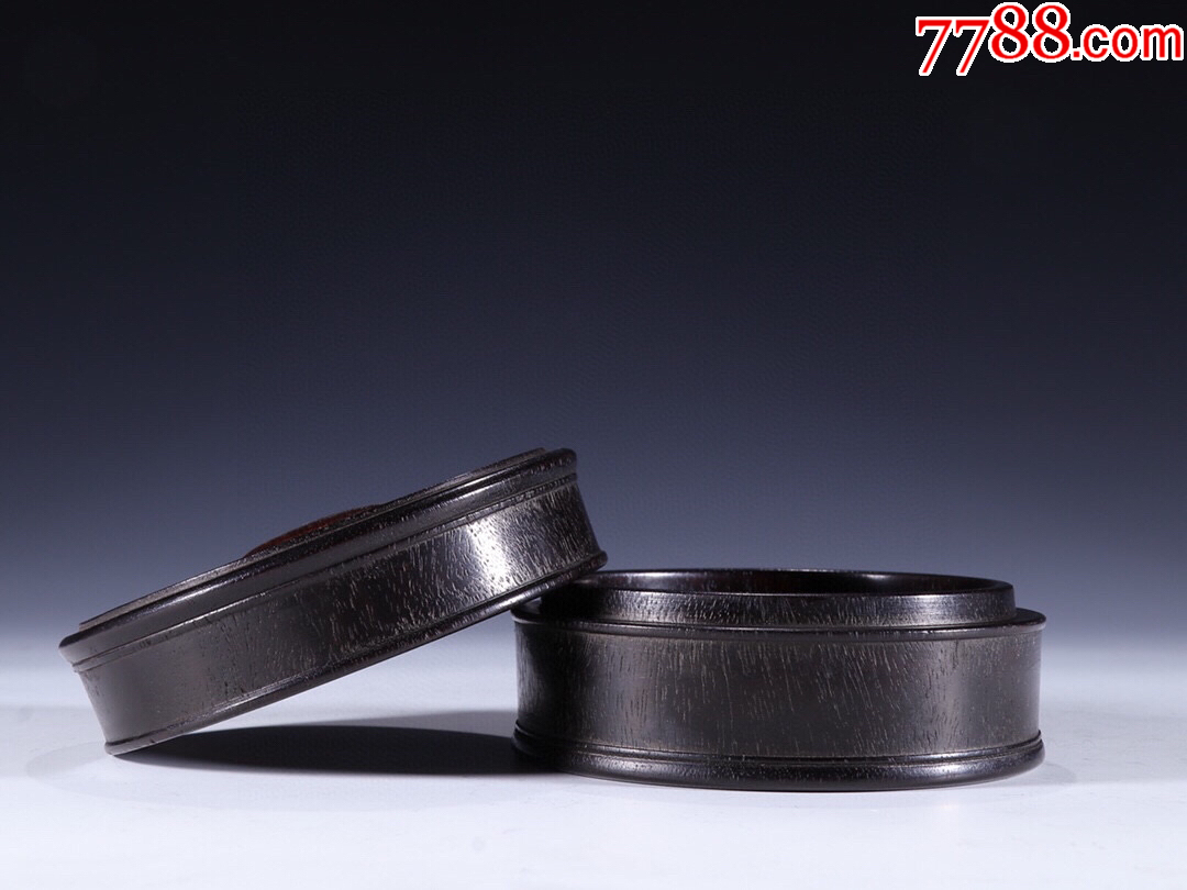 379#藏品晚清小葉紫檀木蓋盒口徑10.5cm內(nèi)徑8.2cm高5.4cm_價格3456元【呈祥書畫苑】_第5張_7788收藏__收藏?zé)峋€
