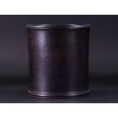 380#藏品晚清小葉紫檀木素面文房筆筒口徑13.4cm高12.4cm(se105839615)_呈祥書畫苑